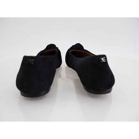 Sam Edelman Wheaton Ballet Flats Women 9.5 Black Suede Pointed Bow Slip On Comfy - Picture 5 of 10